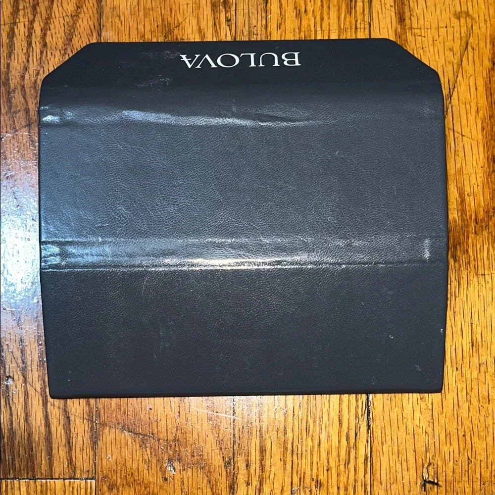 Bulova Elegant Black Fold Flat Eyeglass Case